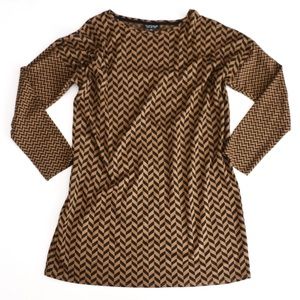 Topshop dress with brown and black pattern